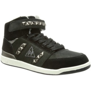 Le Coq Sportif Diamond Elance Mid Noir - Chaussures Basket Montante Femme Soldes Nice